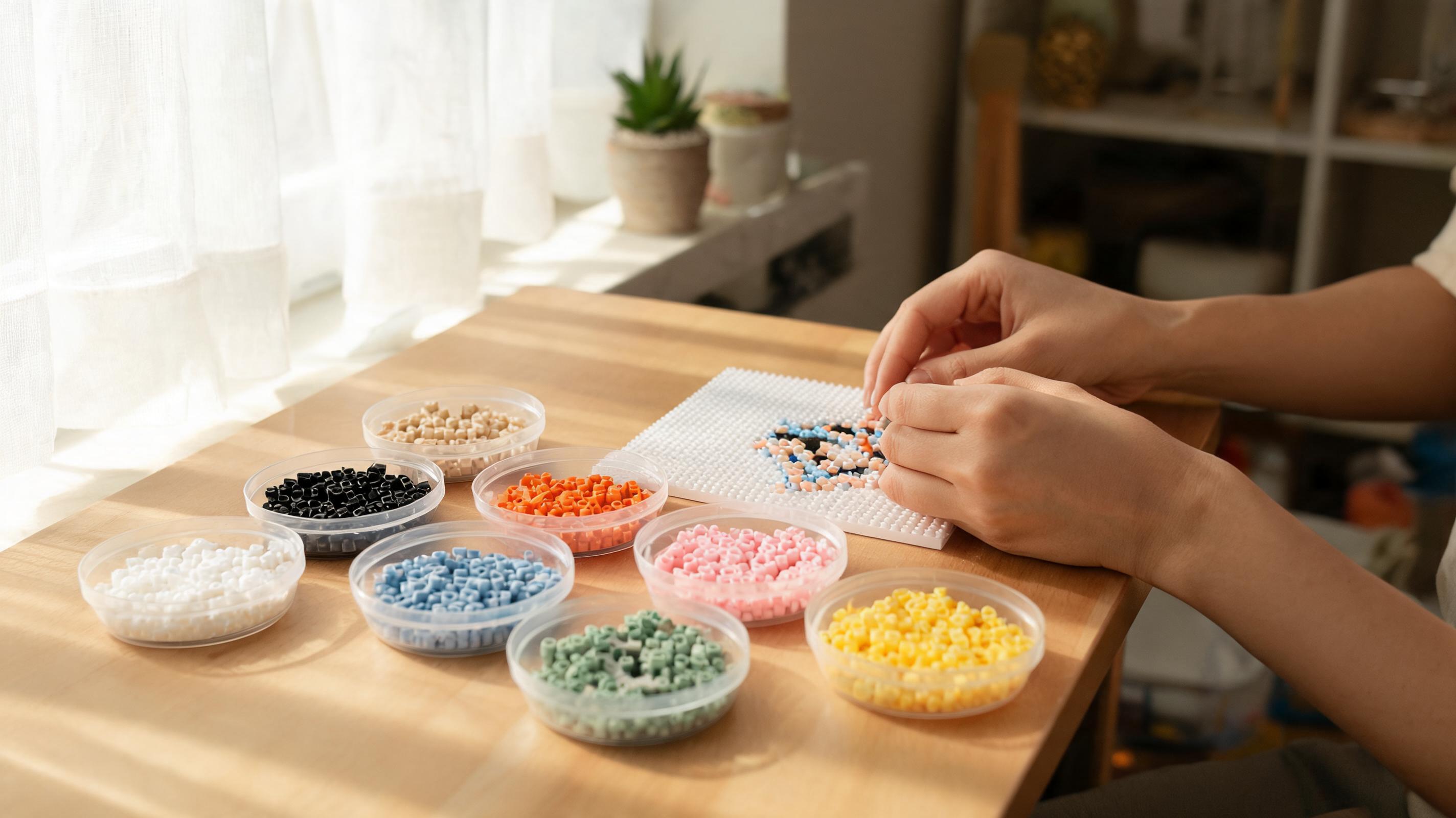 Pattern simplified from many colors to eight essentials